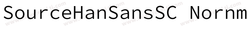 SourceHanSansSC Nornmal字体转换